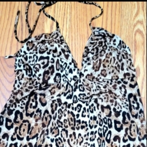 FOREVER 21 Leopard Ptint Halter Top - Picture 3 of 6